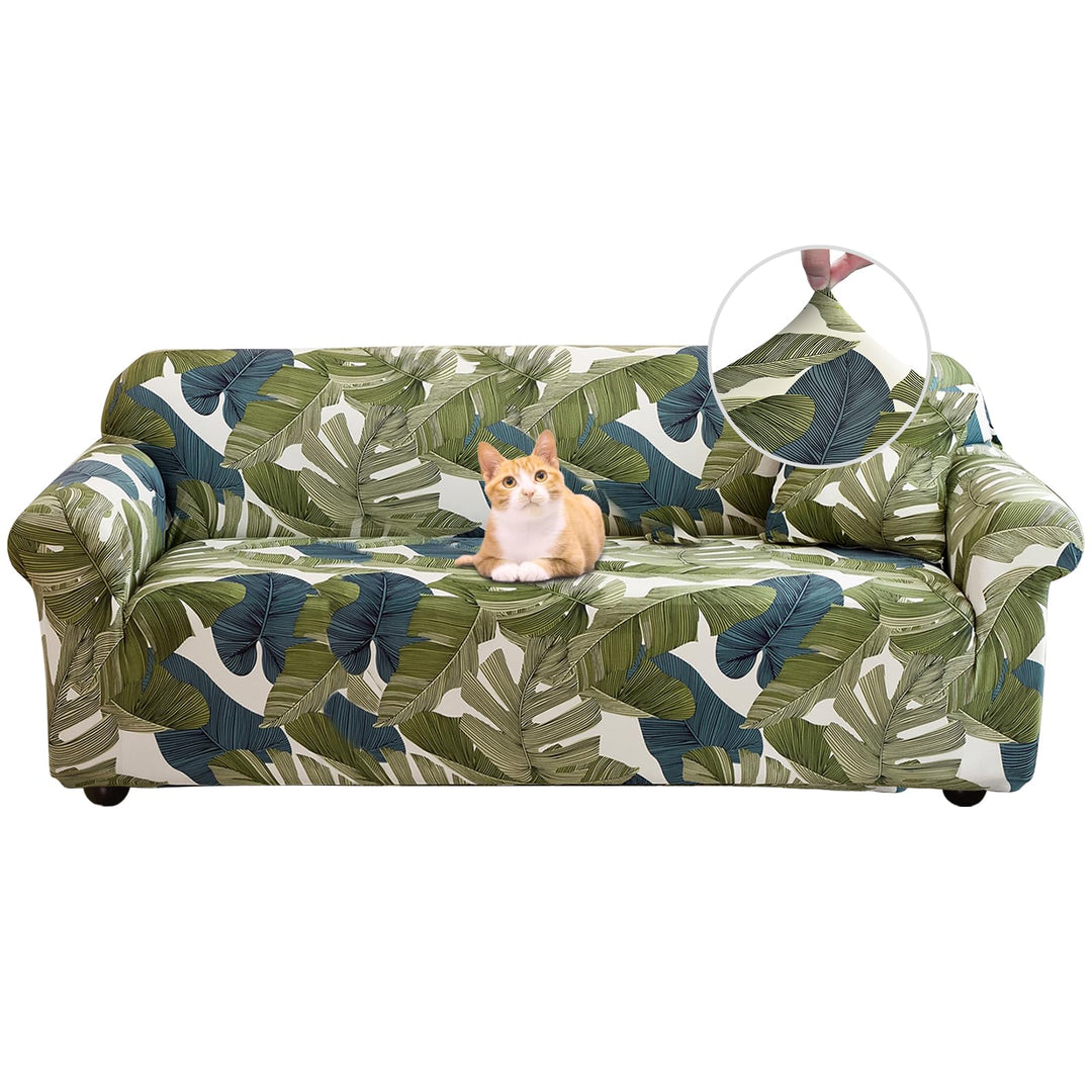 Jaotto Sofabezug 4 Sitzer Elastischer Stretch Spandex Sofa Überwürfe Sofahusse Antirutsch Waschbar S