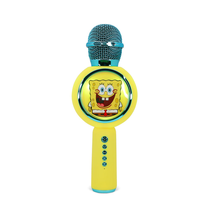 OTL Technologies SpongeBob Schwammkopf Popsing LED beleuchtetes kabelloses Karaoke-Mikrofon mit Spra