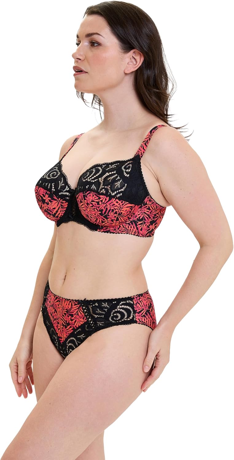 Sans Complexe - Modell Amelie Print - BH - Damen 75C Korallenblätter, 75C Korallenblätter