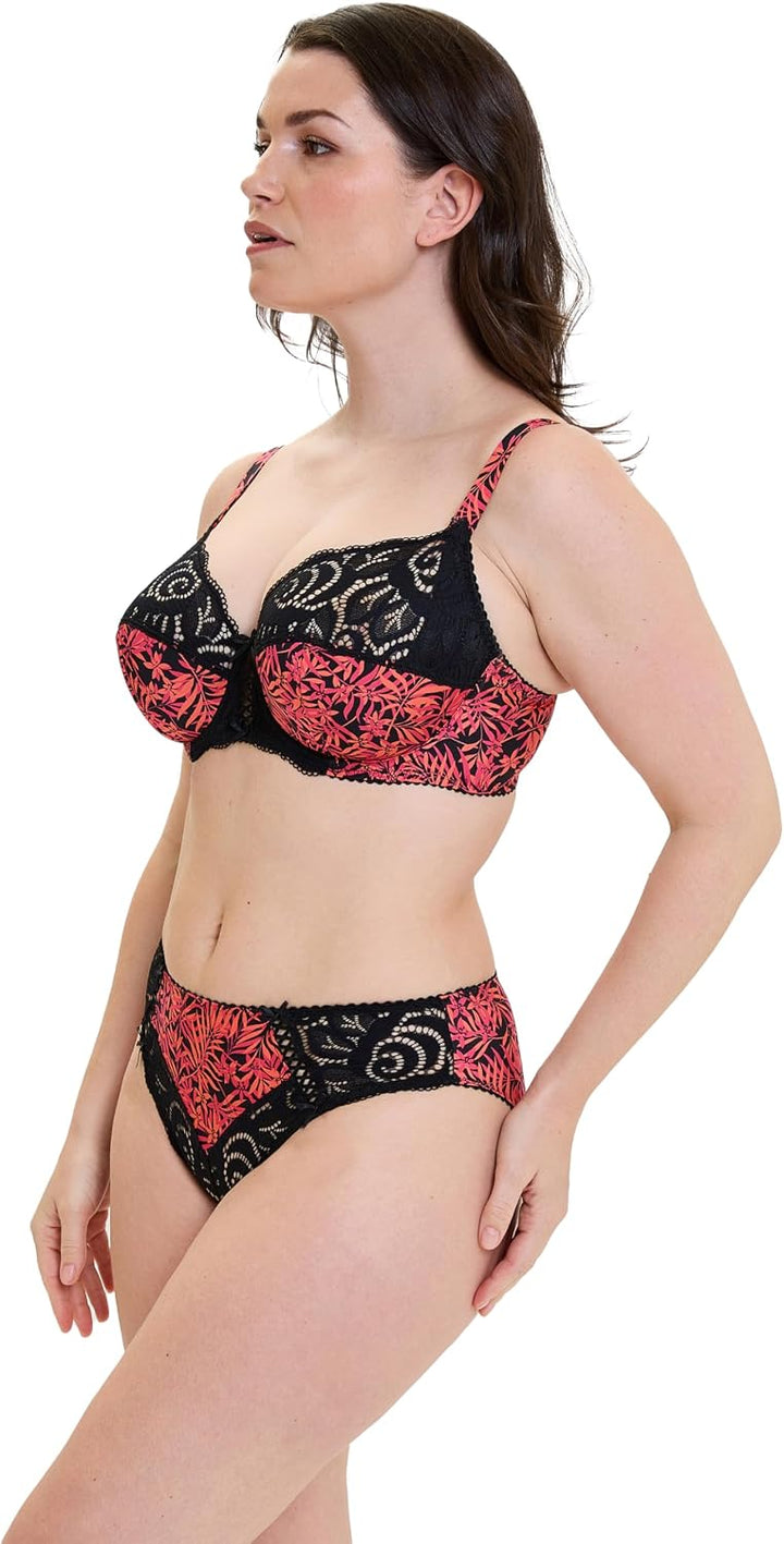 Sans Complexe - Modell Amelie Print - BH - Damen 75C Korallenblätter, 75C Korallenblätter