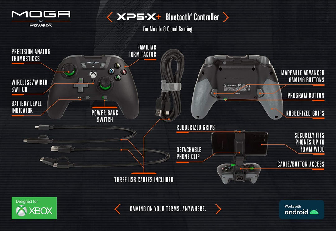 MOGA XP5-X Plus Bluetooth-Controller für mobiles und Cloud-Gaming auf Android-Geräten/PCs, XP5-X Plu