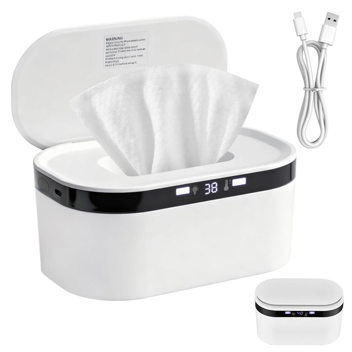 10W Feuchttuch Wärmer, Baby Wischtuchwärmer, 3 Heizstufen Schnell,USB Wischtuchwärmer,Handtuch Wärme