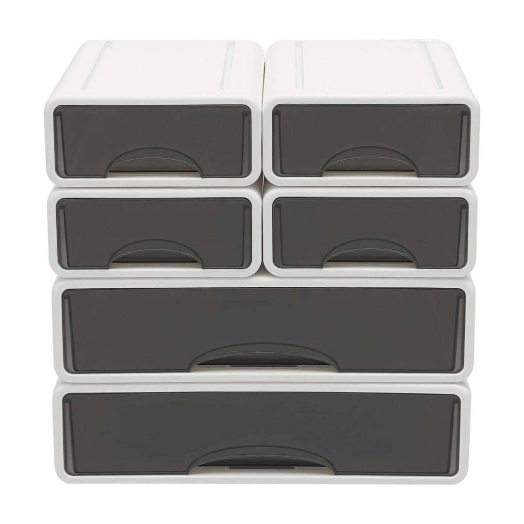 Schreibtisch Organizer mit 6 Schubladen Kunststoffschubladen Make Up Organize Stapelbare Büro Organi