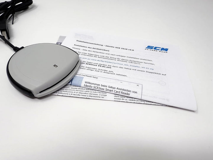 Identiv SCR 3310 v2.0 - SCM USB SmartCard Leser (auch für 1,8V) - ideal für OnlineBanking/sicherer Z
