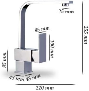 Spültischarmatur Küche Silber schwenkbar Wasserhahn Spültisch Mischbatterie Armatur Spüle Einhand Kü