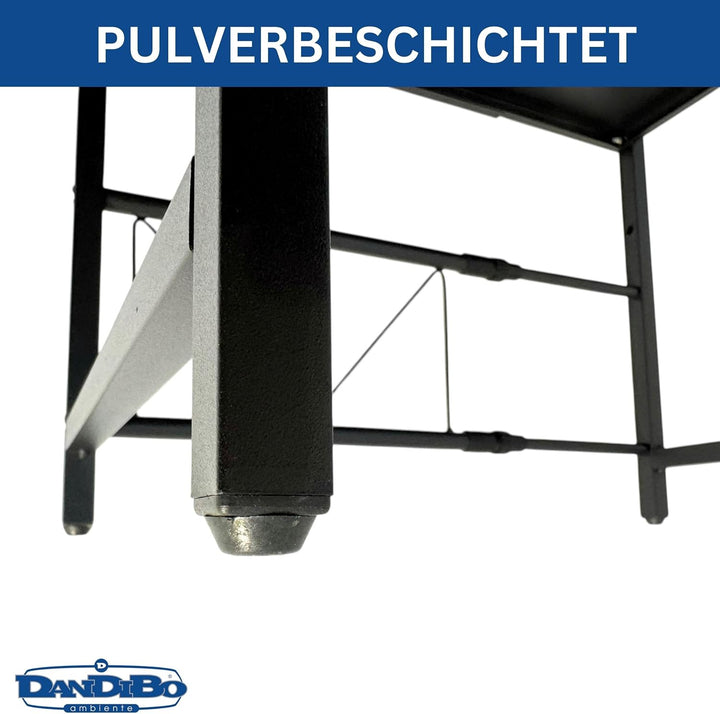 DanDiBo Verstellbares Küchenregal für Arbeitsplatte Schwarz Stehend 2 Stufig 40-64 cm Regal Küche 96