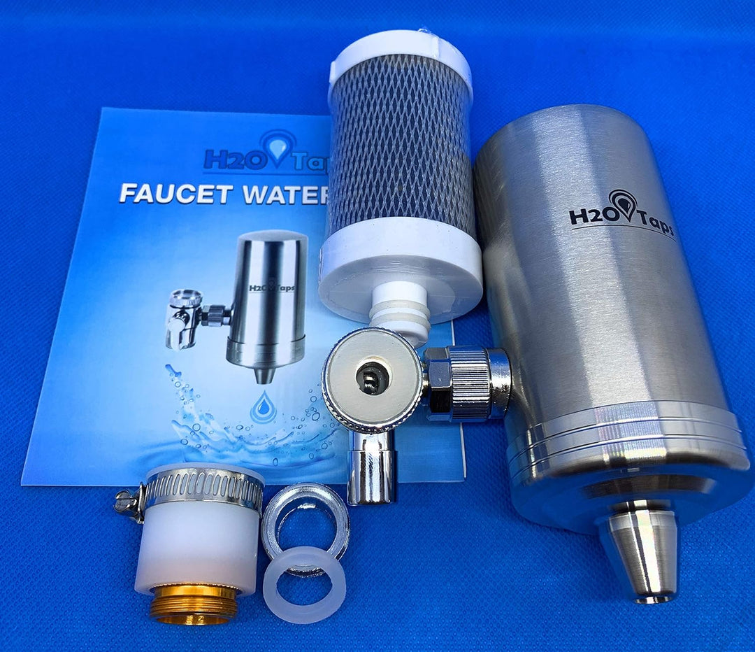 H2O Taps - Wasserfilter für den Wasserhahn - Wasserhahn - Edelstahl 304 Trinkwasserfilter - Wasserfi