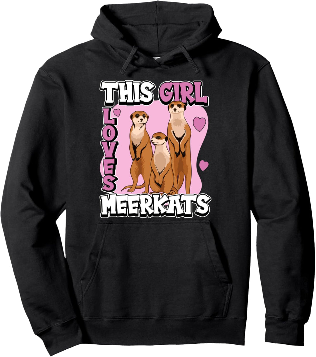 Mädchen This Girl Loves Meerkats Erdmännchen Pullover Hoodie