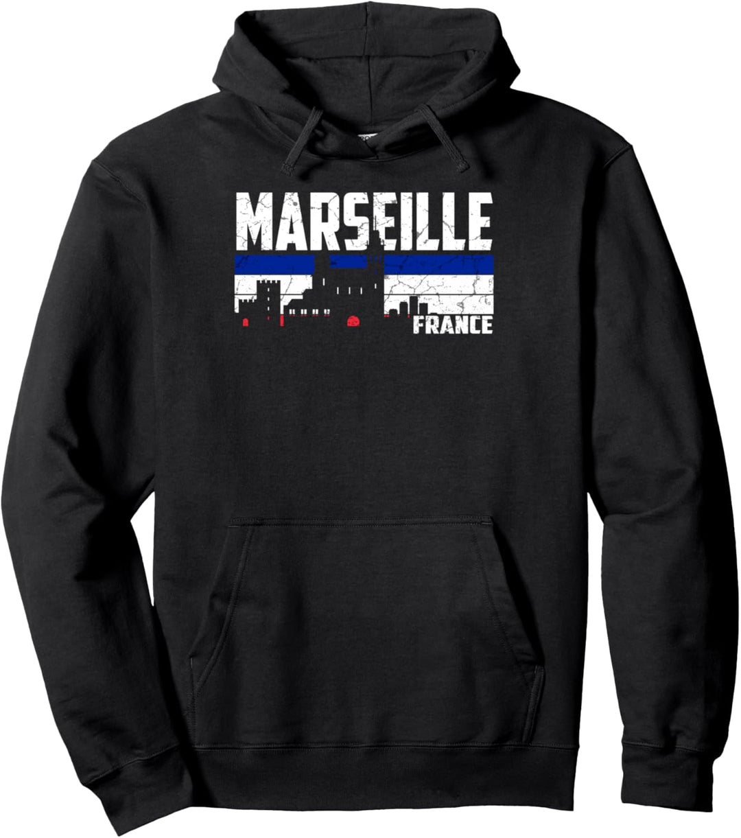 Mein Marseille Skyline Frankreich Marseille Pullover Hoodie