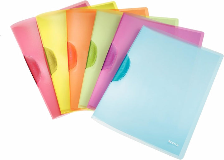 Leitz 41760045 Klemmmappe ColorClip Rainbow, A4, PP, 6er Packung, orange