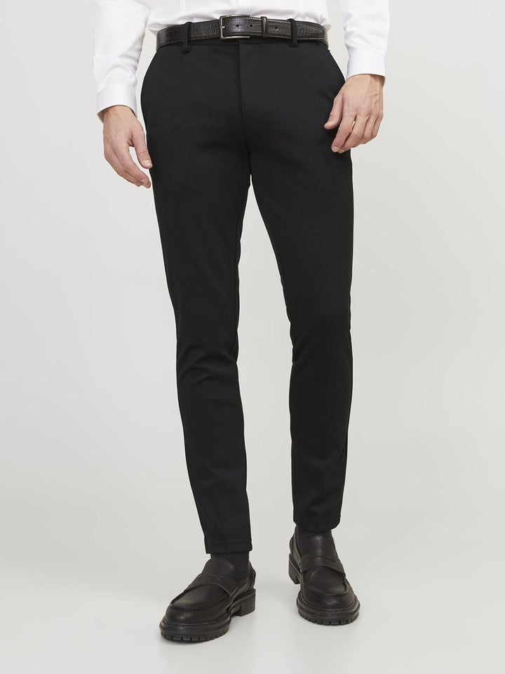 JACK &amp; JONES Male Chino Hose Slim Fit Chino Hose 34W / 32L Schwarz, 34W / 32L Schwarz