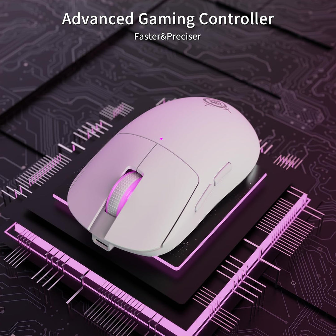 MAGIC-REFINER G6 Superlight Kabellose Gaming-Maus, 24000 DPI, PAW3311 -Sensor, RGB-Lichtleiste, 72g