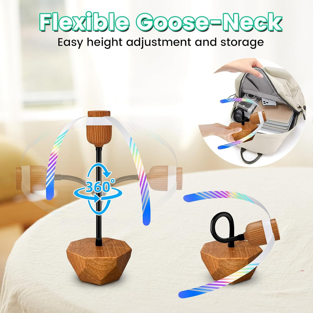 Fliegenventilatoren für Tische, 4 Stück, USB-C-wiederaufladbarer Tischventilator mit doppelseitigen,