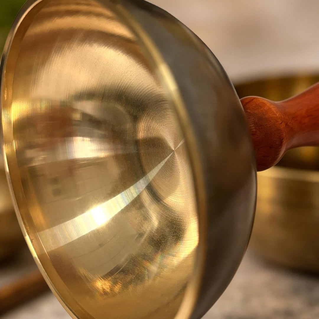 Tibetisches Klangschalen Set Meditationsklanginstrumente mit Holzhammer | Tibetische Klangschalen fü