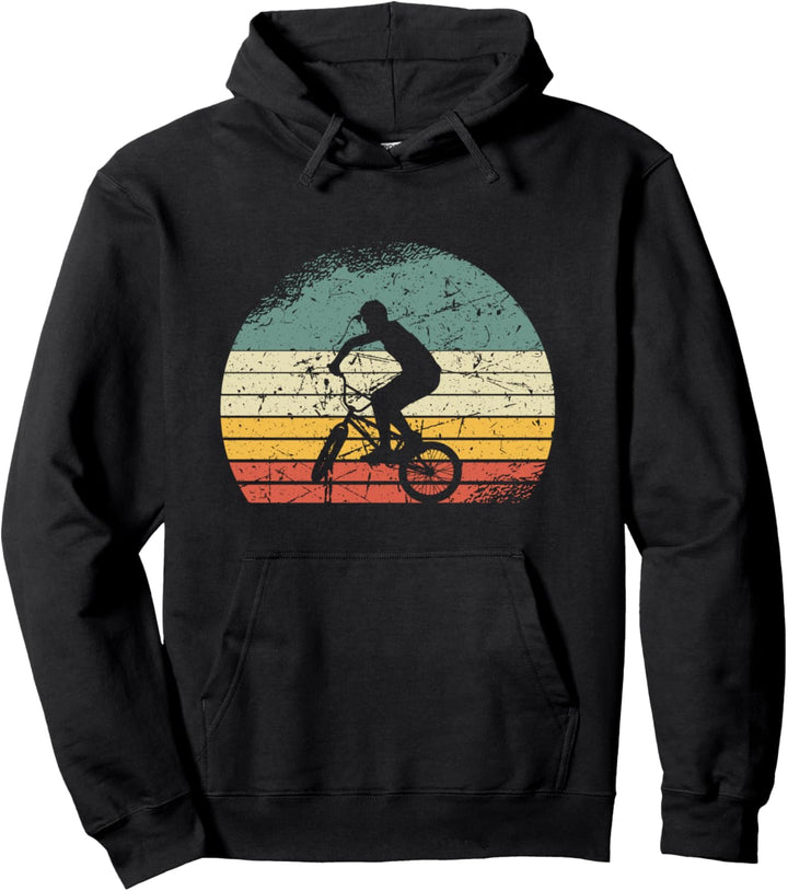 BMX Fahrer Vintage Retro Fahrrad Mountainbike Skater Skate Pullover Hoodie