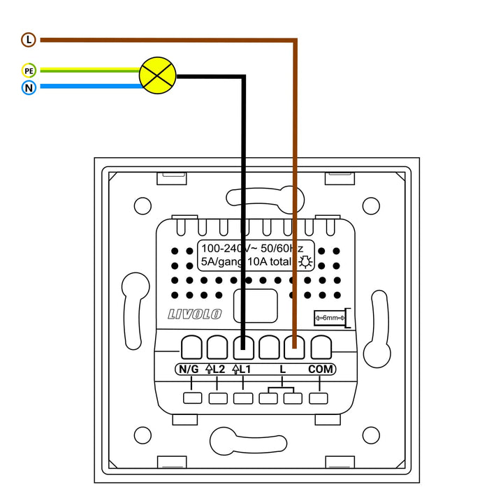 Touch Dimmer Lichtschalter Wandschalter Schalter Unterputz mit Glasblende in weiss