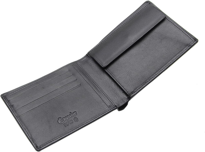 Esquire Slim - Geldbörse 8cc 12 cm RFID black Schwarz, Schwarz