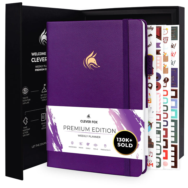 Clever Fox Planer Premium Edition - Luxuriöser Wochen &amp; Monatsplaner zur Produktivitätssteigerung un