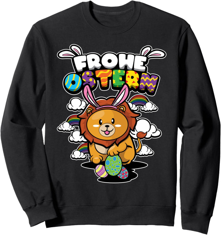 Frohe Ostern - Ostertiere - Süsser getarnter Löwe Sweatshirt