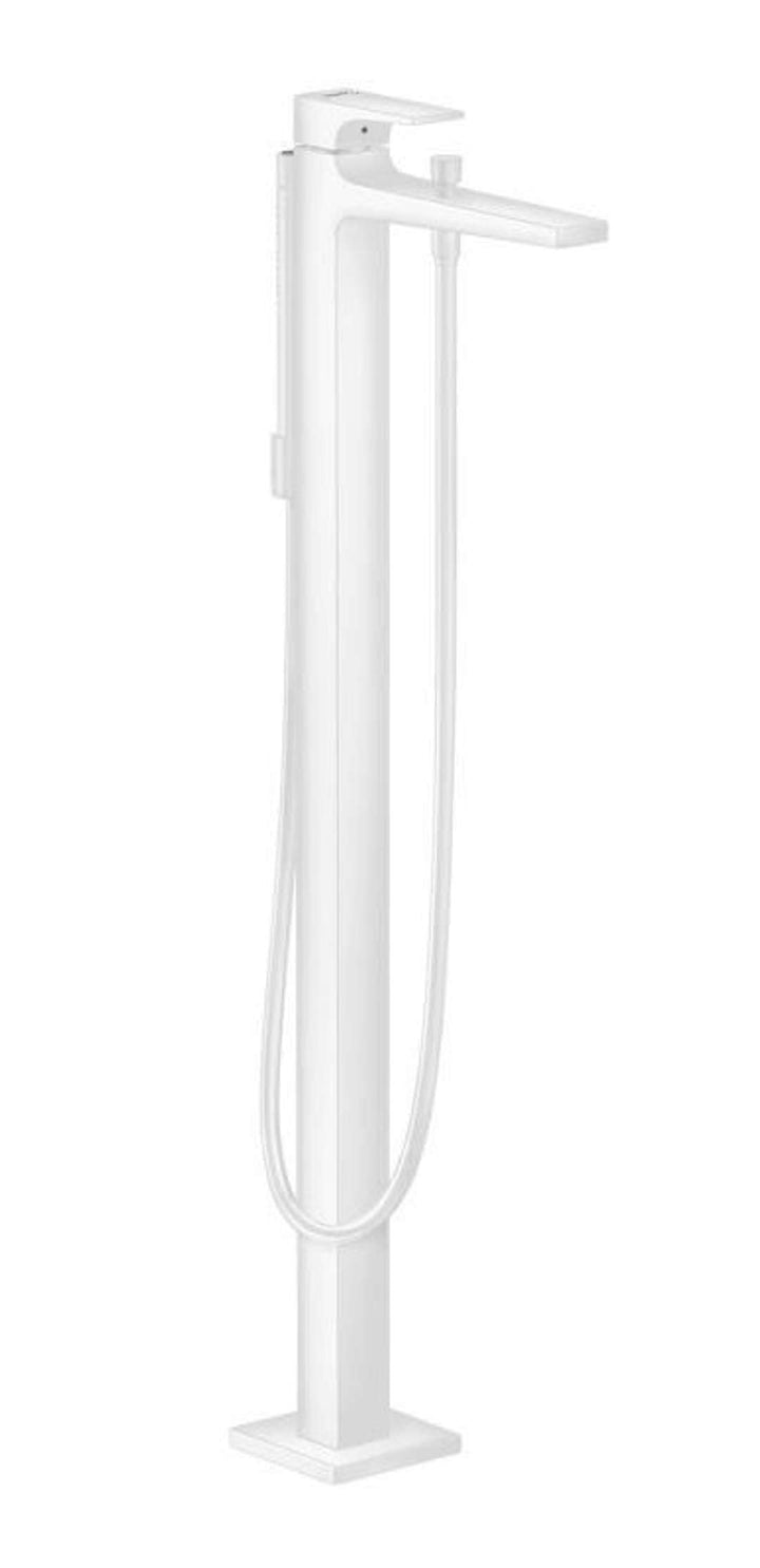 hansgrohe bodenstehende Wannenarmatur, für 2 Funktionen, Mattweiss Matt-weiss, Matt-weiss