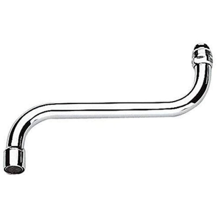 GROHE Rohrauslauf (für Küchen-Wandbatterien, Auslauf mit Mousseur, Verschraubung M 22 x 1, Ausladung