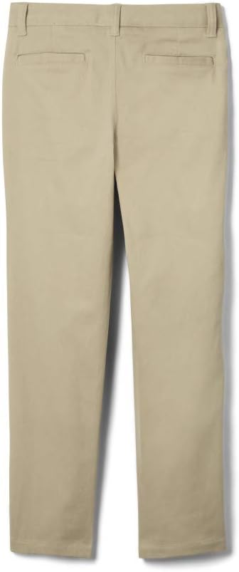 French Toast Mädchen Adjustable Waist Stretch Twill Straight Leg Pant (Standard &amp; Plus) Hose 5 Khaki