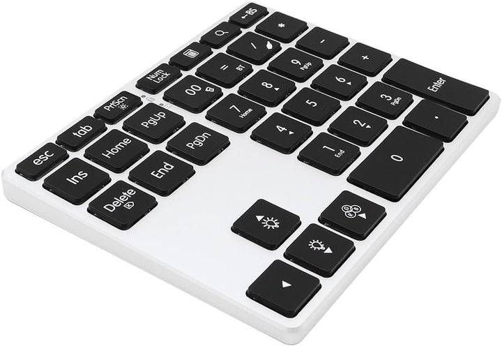 Riven Bluetooth Numeric Keypad, 34 Tasten Wiederaufladbare Wireless Numeric Keypad mit 7 Farben Hint