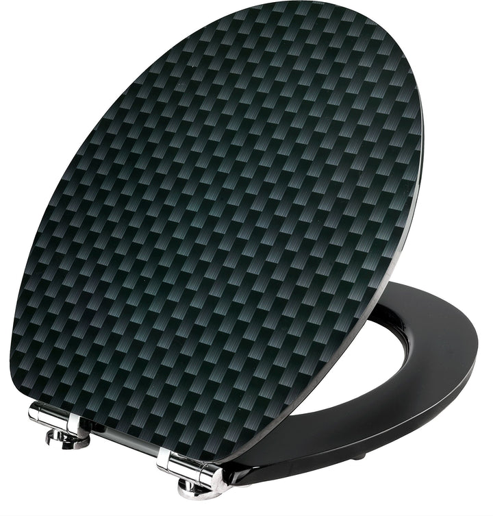 Cornat WC-Sitz Art of Acryl "Carbon" – Hochwertiger Holzkern, Carbon