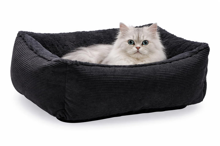 Beeztees Moza, Katzenbett, Plusch, Anthrazit, 48X37X15 cm Anthrazit 48X37X15 cm, Anthrazit 48X37X15