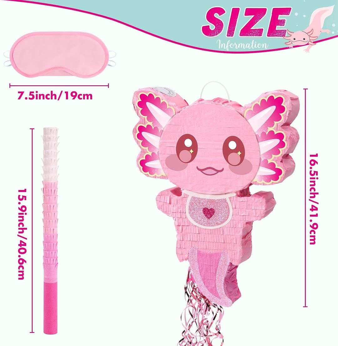 WERNNSAI Axolotl Pinata – Rosa Fisch Cartoon Reptilien für Party Deko, Axolotl
