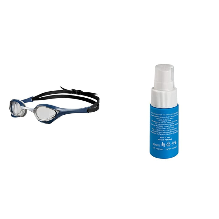 ARENA Unisex Cobra Ultra Swipe Schwimmbrillen (1er Pack) CLEAR-SHARK-GREY Einheitsgrösse Bundle mit