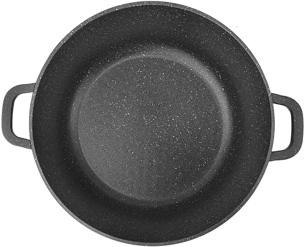 Marmor Töpf Kochtopf 10L 28cm mit Glasdeckel Marmorbeschichtung KINGHOFF (Ø28 cm), Ø28 cm