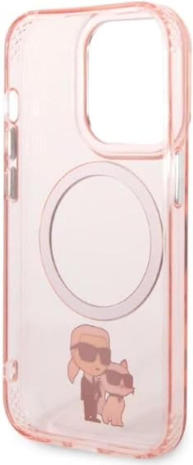 Karl Lagerfeld KLHMP14LHNKCIP Hülle für iPhone 14 Pro 6,1" hardcase rosa Iconic Karl&amp;Choupette