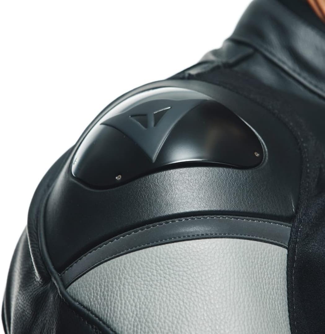 Dainese Racing 4 Motorrad Lederjacke 58 Grauschwarz, 58 Grauschwarz