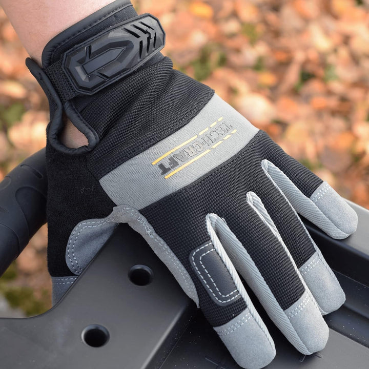 TECH-CRAFT® Heavy Duty Schutzhandschuhe Strong Touch | Gr. 9 | 2er-Paar | Touchscreenfähig | Handflä