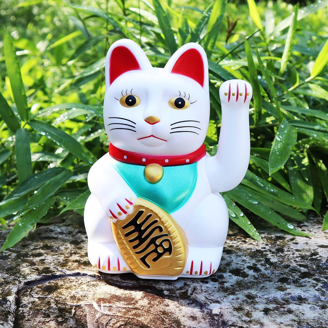 Freak Scene Glückskatze - Maneki-Neko - Winkekatze - 15 cm - weiss