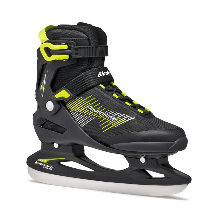 Bladerunner Igniter Ice Allround-Schlittschuh für Freizeitläufer, Herren, Schwarz/Limette 42.5 (UK: