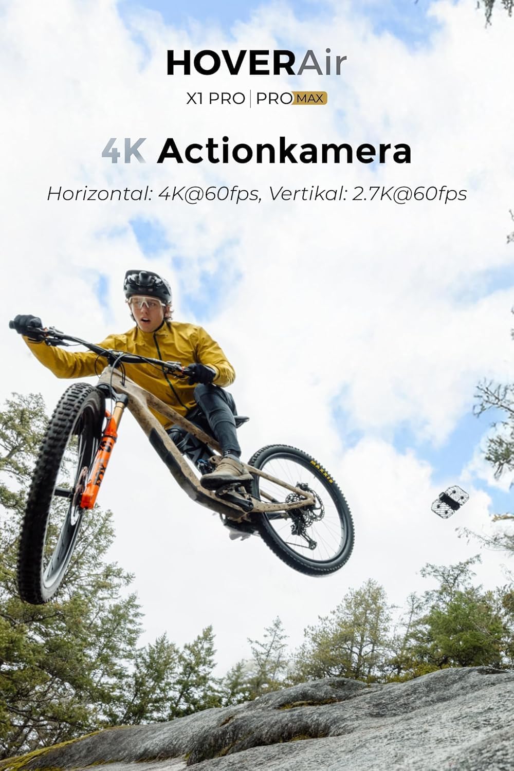 X1 PRO Action Cam 4K, drohne mit Kamera mit über 10 vollautomatischen Flugmodi, 42 KM/H Verfolgungsg