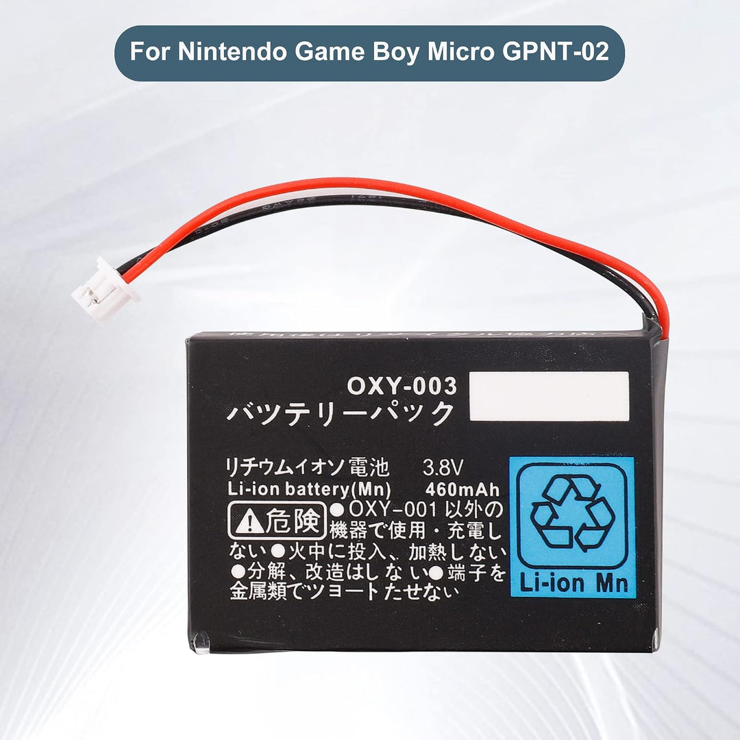 Ersatzakku OXY-003 OXY-001 Kompatibel mit Nintendo Game Boy Micro GPNT-02 with Tools, OXY-003