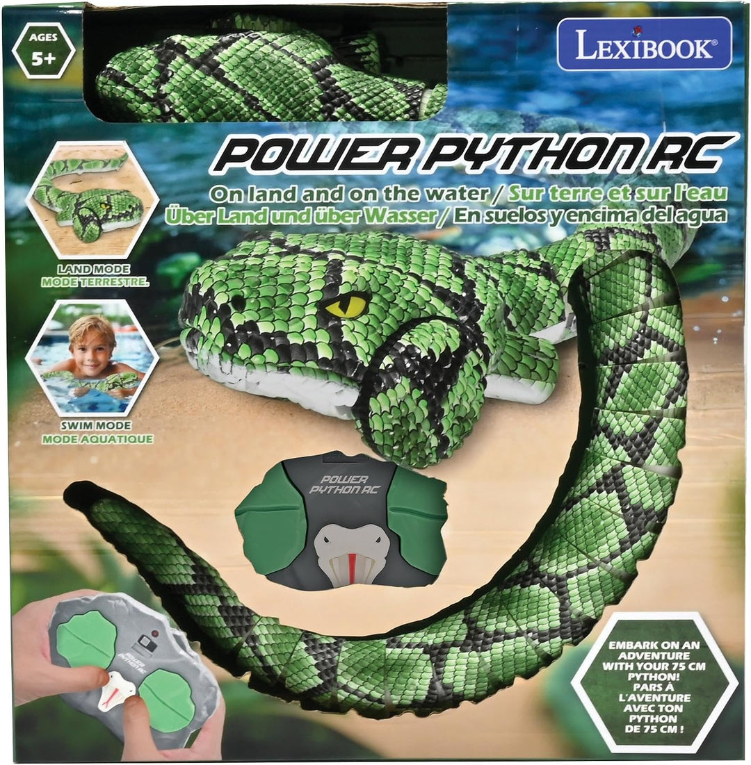 Lexibook, Power Python RC, Funkgesteuerte Pythonschlange, Fortbewegung an Land und im Wasser mit 5 k