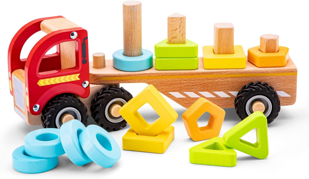 New Classic Toys Truck mit Formen, 11965 Formsortierwagen, Formsortierwagen