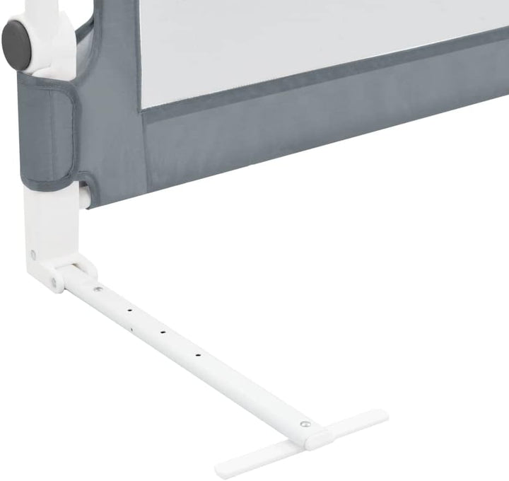 puraday Kleinkind-Bettschutzgitter Grau 150x42 cm Polyester Bettgitter Rausfallschutz Rausfallschutz