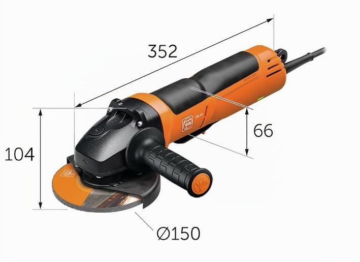 FEIN CG 15-150 BLP Winkelschleifer 150 mm, 1050 W, Compact Winkelschleifer mit Drehzahlregelung 2800