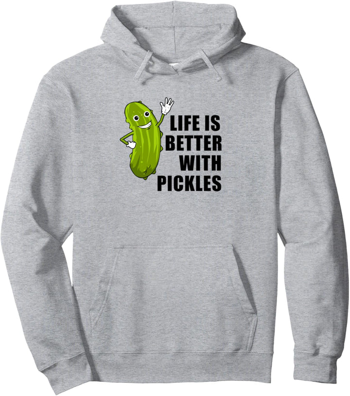 Leben mit Essiggurken Niedliche fermentierte Gurke Pullover Hoodie