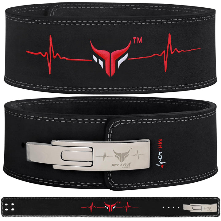 Mytra Fusion gewichthebergürtel with Lever Buckle gewichthebergürtel herren and damen 4" breit Echte