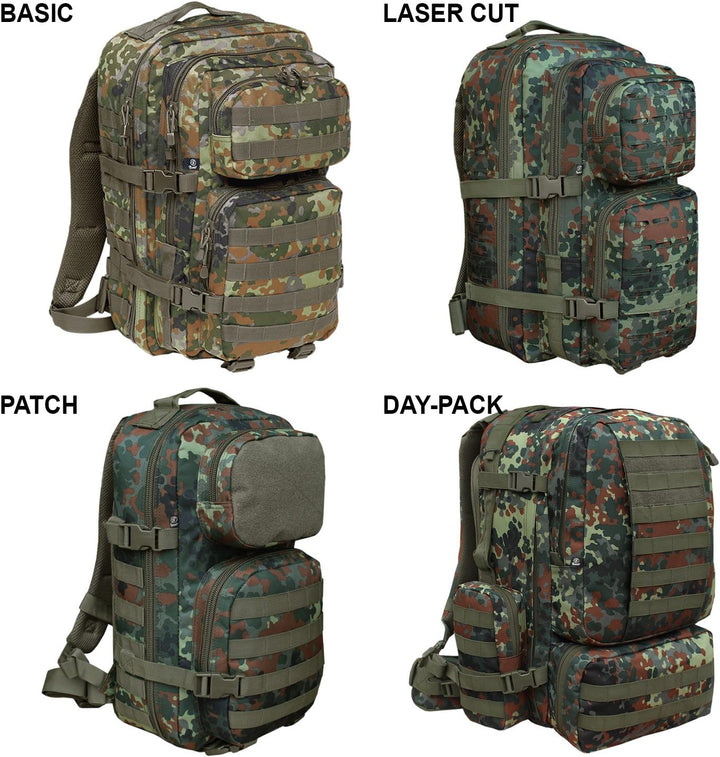 Brandit US Cooper Rucksack Basic / 40 Liter Flecktarn, Basic / 40 Liter Flecktarn