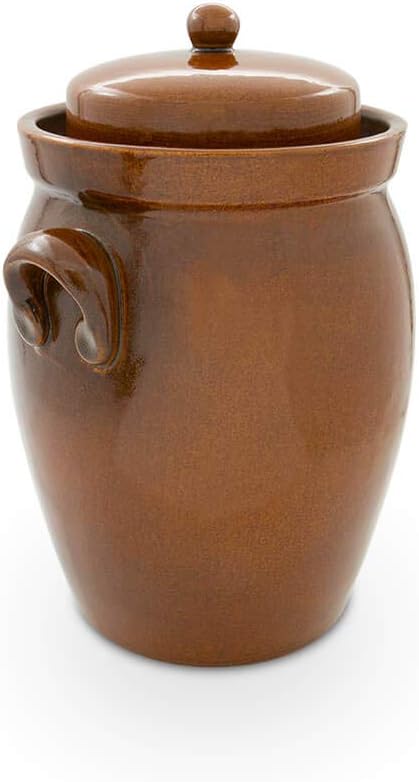 Original K&amp;K Gärtopf 7,0 Liter - Form II - inkl. Beschwerungsstein und Deckel