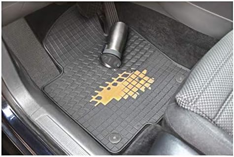Fussmatten Vorne, Hinten 2 Reihen + Tunnel Matte 7er Set für Peugeot 5008 II 2 2017-2020 7 Sitzer Gu