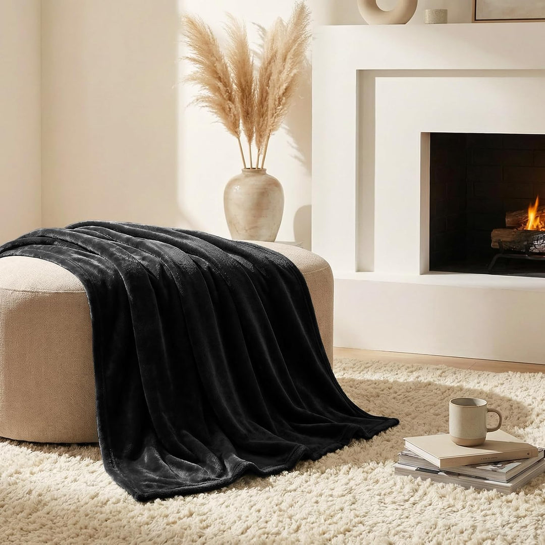 CozyLux Kuscheldecke Flauschig Decke 230x270 cm Schwarz, 230x270 cm Schwarz