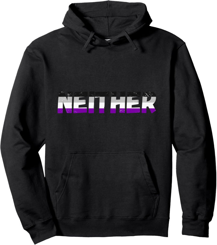 Ace Neeither Asexuelle Flagge LGBT Pride Asexualität Aromantisch Pullover Hoodie
